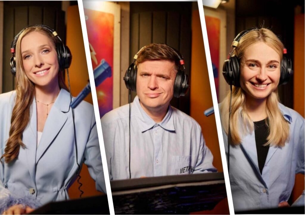 Катя Осадчая, Анатолий Анатолич и Анастасия Цимбалару в дубляже мультика «Гадкий Я-4»