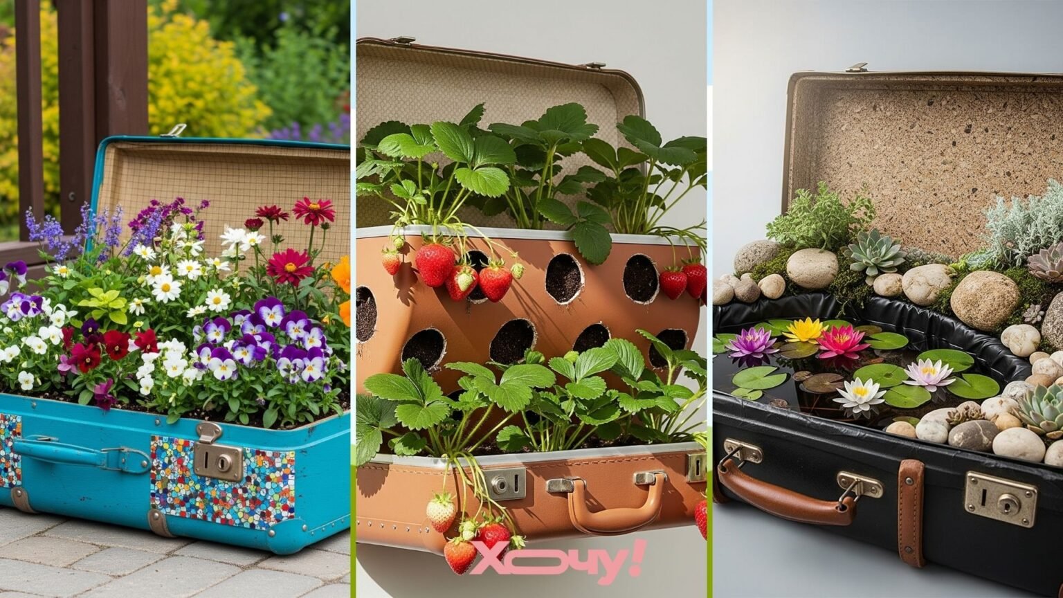Такого вы еще не видели! Как дать вторую жизнь старому чемодану на вашем огороде