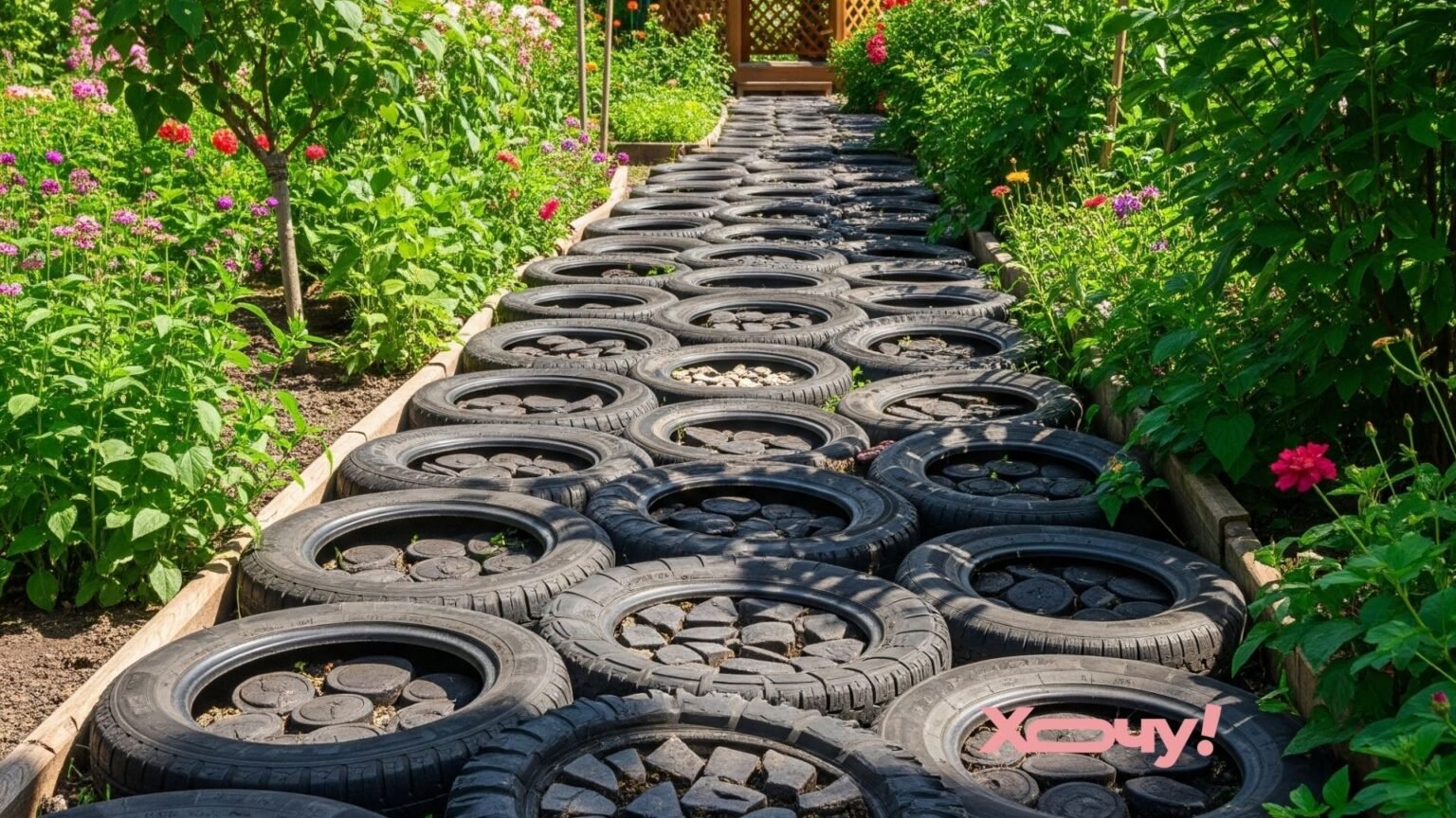 Удобно, красиво и трава не растет: чем вымостить дорожки между грядками