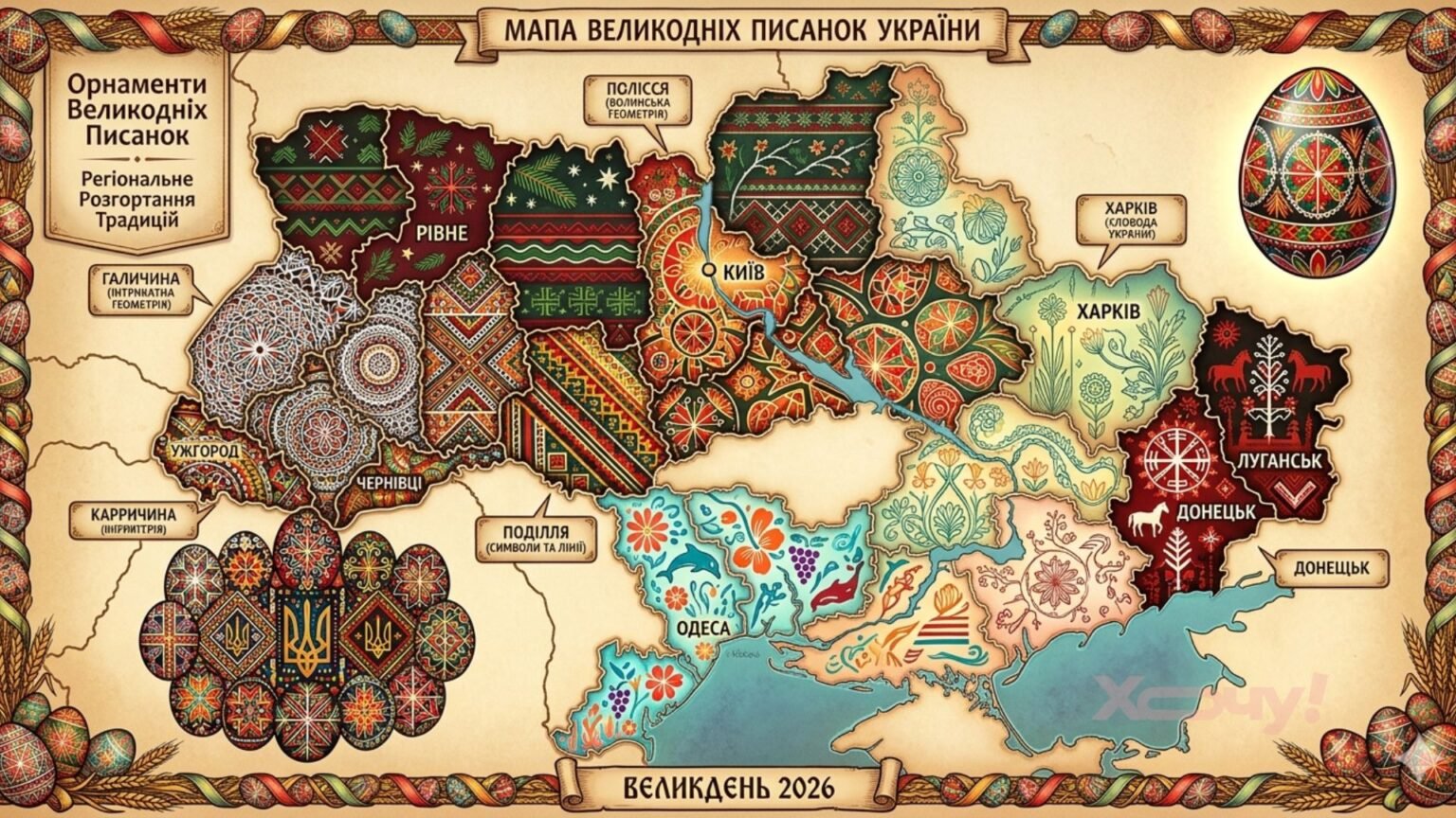 Настоящий этно-код: как отличить писанки разных областей Украины (ФОТО)